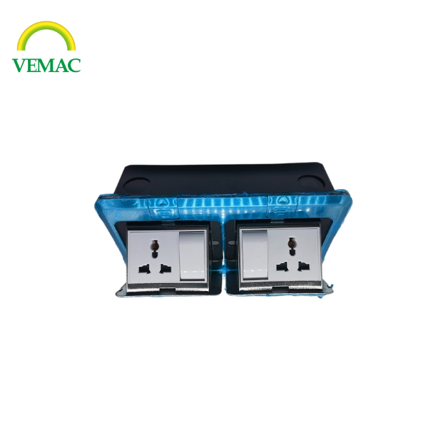stainless double floor socket